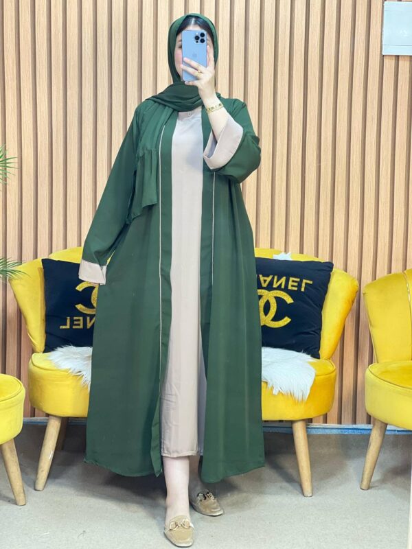 ⁦عباءة ملكية بقطعتين مع الشال⁩ - الصورة ⁦4⁩